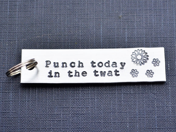 Punch Today in the Twat Keychain